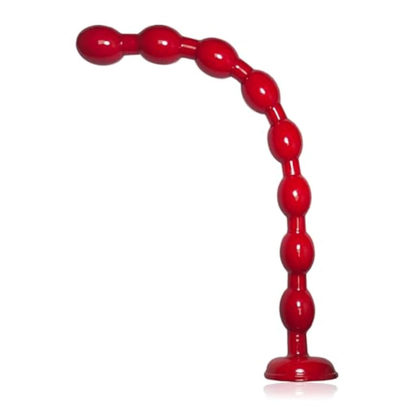 19.25 Inches Extra Long Anal Chain with 8 Thick Balls and Suction Cup for Men Women Couples