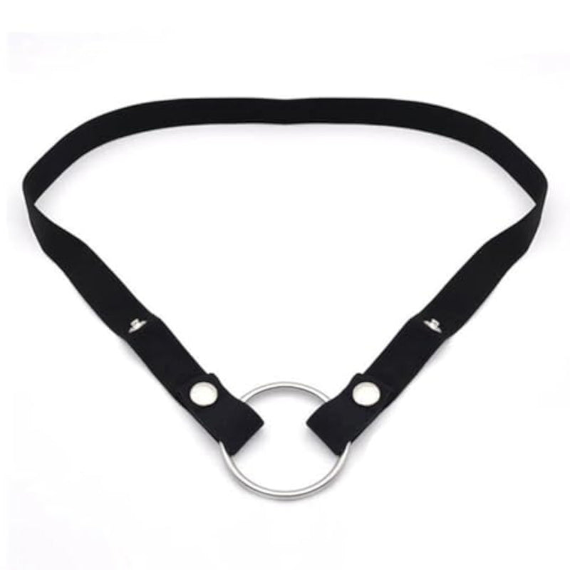 Male Chastity Device Elastic Band,Anti-Off Chastity Cage Elastic Band Penis Cage Accessories,Adjustable Elastic Band With Penis Ring,Sex Toys For Men (Black)