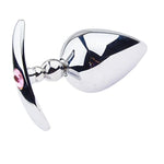 Stainless Steel Anal Plugs with Jewel Base for Male and Female External Use