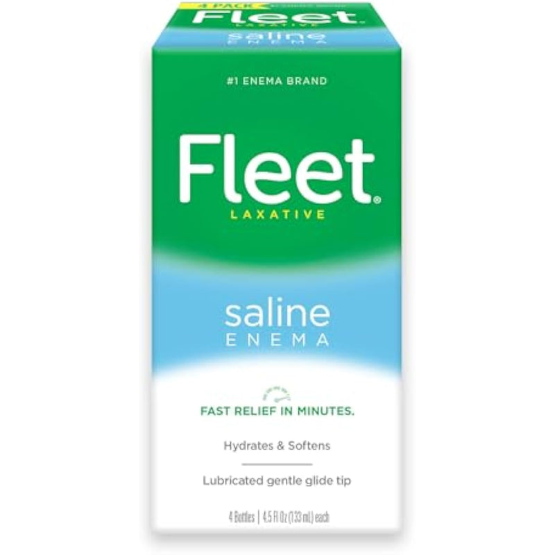 Astroglide Water Based Gel Personal Lubricant and Fleet Saline Enema for Adult Constipation Relief (4 Bottles)