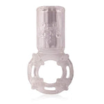 Clear Rechargeable Vibrating Cock Ring for Couples - Stretchy Silicone Penis Ring with 3 Speeds and 60 Minute Runtime