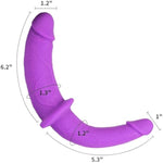 Dual Ended Strap-On Realistic Dildo G-Spot Anal Butt Plug Sex Toys For Couple, Silicone Material