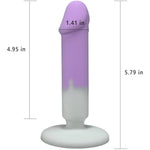 Silicone Realistic Dildos Anal Plug Training Cute Small Anal Dildos Sex Toys With Strong Suction Gradient Color Realistic Penis Anal Sex Toys For Women Men Couple Beginners Slim Anal Toys (L)