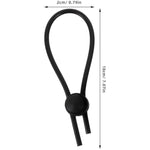 2Pcs Conductive Silicone Loops Adjustable Rings Electro Massager E Stim Accessories For Men Couples (Black)