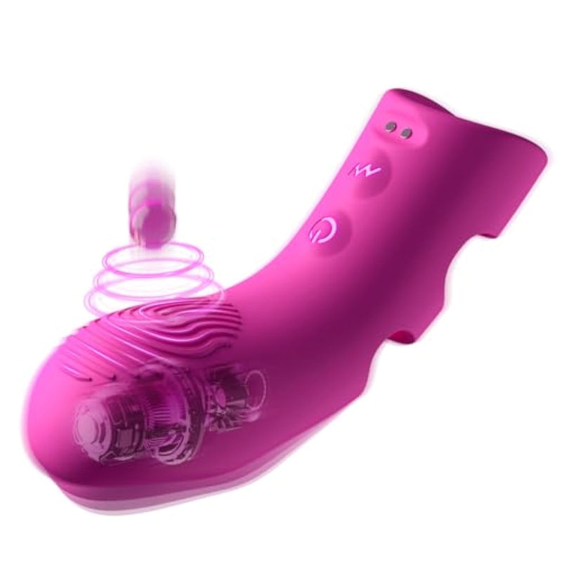 Finger Vibrator Sex Toys G Spot Vibrators With 10 Vibrations For Anal Clitoral Nipple Stimulation Mini Vibradores Heating Vibrater Adult Sex Toys For Women Couples Female