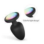 10 Mode Vibrating Anal Massager with LED Glow, Rechargeable Silicone Prostate Plug for Men