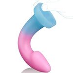 Soft Liquid Silicone Anal Dildo with Suction Cup for Beginners - Thin and Flexible Design