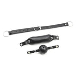 Bdsm Sensual Black Leather Hollow Ball Gag - Perfect For Bdsm, Bondage, And Adventurous Sex Play, Bondage Restraints Couples Adult Sex Toys