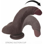 Velare Sensaflex Real Brown Dildo, Discreet Packaging, 8.3 Inch With Strong Suction Cup Soft Silicone Dildos Adult Sex Toys.