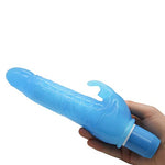 Realistic Feel Rabbit Vibrator - Dual-Stimulating, Flexible Shaft, G-Spot Massage, Multi-Speed, AAA Batteries, Intense Orgasms
