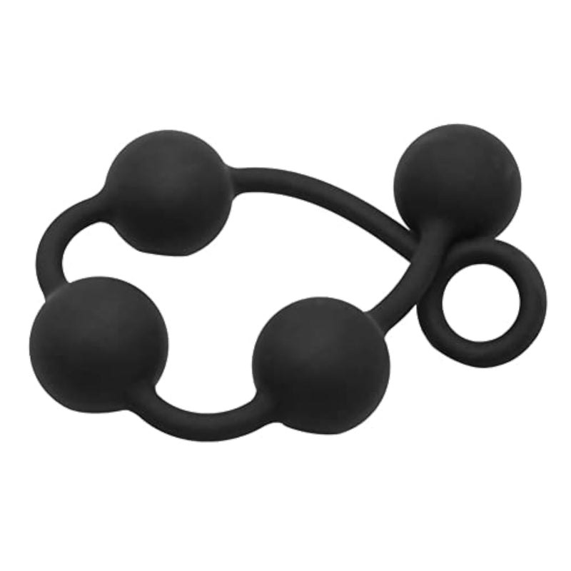 Unisex Anal Expansion Plug for Beginners with 4 Consecutive Beads for Prostate Stimulation and Pressure Relief