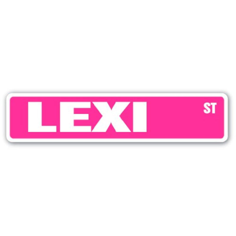 Lexi Street Sign Childrens Name Room Sign | Indoor/Outdoor |  18" Wide Plastic