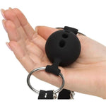 Silicone Gag Mouth Gag With Sex Nipple Clamps Chain, Ball Gag With Lock Large Bondage Set Sex Toy For Couples Extreme Sex Mouth Ball Gag Adjustable