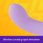 Frisky Rabbit Vibrator - 4 Inch Silicone Slimline G Spot Vibrator For Women - Beginner Friendly 10 Function Dual Stimulation Adult Sex Toy - Waterproof - Purple