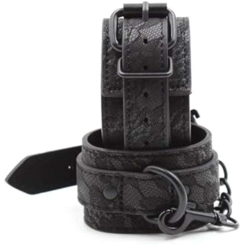 Handcuffs Pu Leather Bondage Restraints Sex Toys Adult Lace Pattern