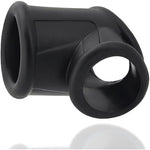 Penis Ring Ball Stretcher For Men - Black Silicone Stretchy Cock Ring For Harder Longer Stronger Erections - Erection Enhancing Sex Toy