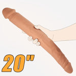 20" Double Ended Silicone Dildo – Realistic Xxl Dual Headed Dildo With 2 Size Heads For Lesbian Couples, Men, Women Or Partners, Beginner-Friendly Long Anal Toy For G Spot, Strap-On & Deep Play