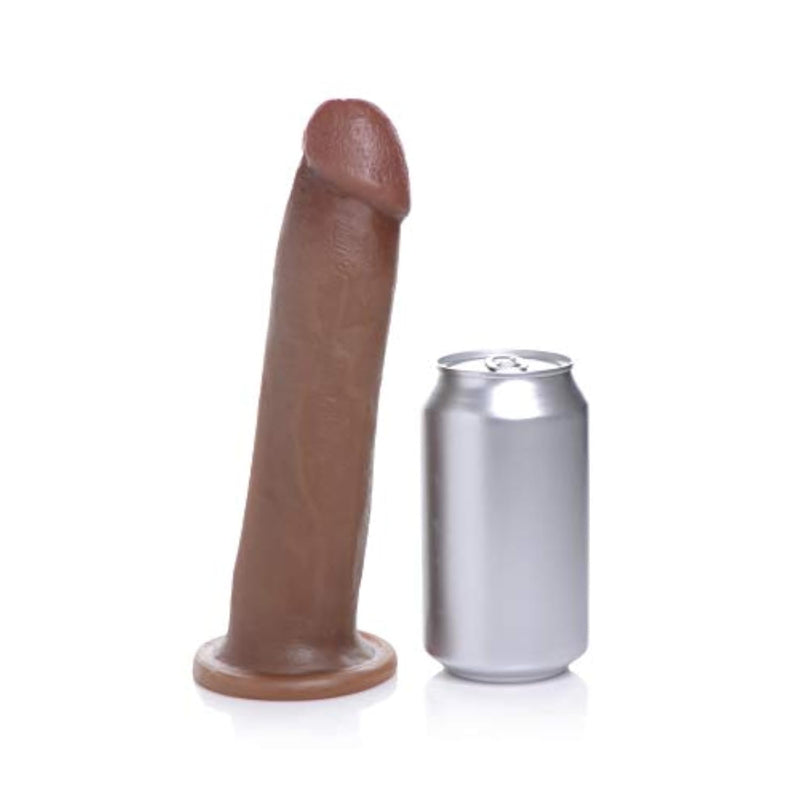 Brown 8-Inch Realistic Adult Toy with Suction Cup Base