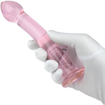 Glass Pleasure Set: 6.88" Pleasure Wand Dildo & 7.48" Double-Ended G-Spot Wand For Couples, Beginners, All Intimate Explorers