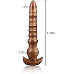Anal Beads Butt Plugs Beginners Anal Plug Trainer Kit With Narrow Flared Base For Comfortable Long-Term Wear G-Spot Stimulation Adult Sex Toy For Women Men Couple (Medium) Rhyolite Gold