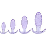 4Pcs Anal Training Kit Analplug Butt Plugs Set For Men Massage Prostate Wearable Anal Dilator Adult Sex Toys Massage For Women G Spot (Purple)