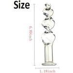 Crystal Glass Threaded Dildos With Realistic Penis Spiral G-Spot Anal Butt Plug,Thread Glass Anal Dildo Anal Plug Glass Anal Plug Hot & Cold Stimulate Anal Trainer Anal Toy For Men Women