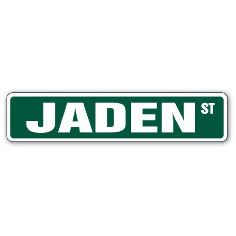 Jaden Street Sign Childrens Name Room Sign | Indoor/Outdoor |  18" Wide Plasti