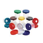 Set of 10 Clear Plastic Paint Cups for Kids Art Projects