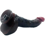 8.6" Curved Realistic Dildo For 3Xlr Sex Machine Liquid Silicone Dildo G-Spot Orgasm Big Dick Wand Lifelike Penis For Vagina & Anal Play(Black)