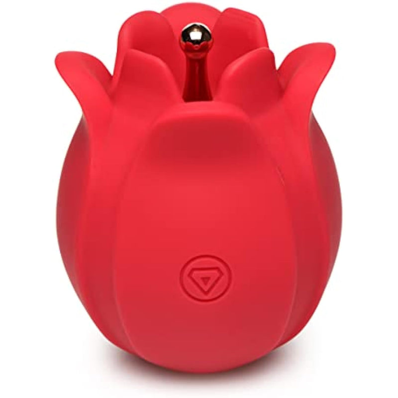 Bloomgasm Orchids Wild Vibrating Pinpoint Rose Tickler For Women & Couples. Premium Silicone With Powerful Vibrating Pinpoint Stimulation & Rechargeable Rose Vibrator. Red.