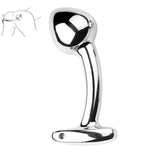 Advanced Prostate Massager and G-Spot Stimulator for Men and Women - Stainless Steel T-Bar Anal Plug