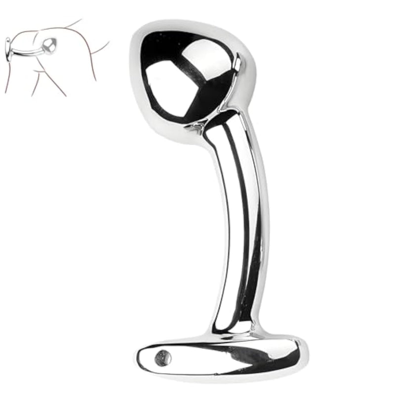Stainless Steel T-Bar Anal Plug for Advanced Users: Prostate Massager and G-Spot Stimulator
