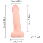 Realistic Dildo, Sex Toys For Beginners, Anal Plug For Women, Lesbians, Men, Gay And Couple (4" Flesh)