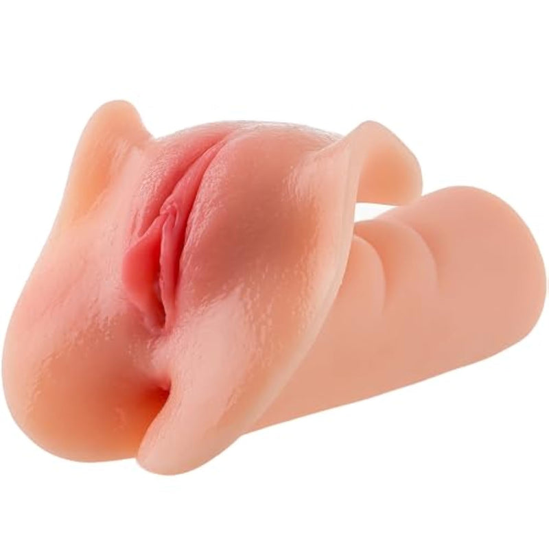 Realistic Male Masturbator Stroker with Dual Vaginal and Anal Passages for Men's Pleasure