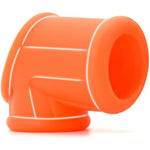 Penis Ring Ball Stretcher - Orange Silicone Stretchy Cock Ring For Longer Harder Stronger Erections - Erection Enhancing Sex Toy For Men