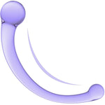 Purple Glass Double-Ended Wand for Men and Women - 8.3 Inch Anal Hook G Spot Stimulator