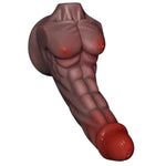 Realistic Dildos For Female Silicone Anal Dildo With Torso Texture Thick Male Masturbator Prostate Massager For Adult Sex Toys (Brown,L)