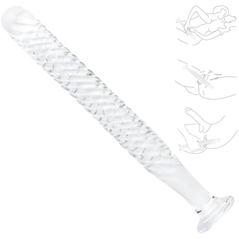 Thread Glass Anal Dildo - Crystal Penis, Dilatador Anal, Glass Anal Plug, Masturbation Anal Wand, Butt Plug Glass, Glass Anal Beads, Clear Dildo, Glass Dildo For Women Adult Toy