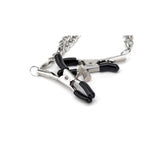 Adjustable Nipple Clamps with Chain Necklace for Sensual Exploration