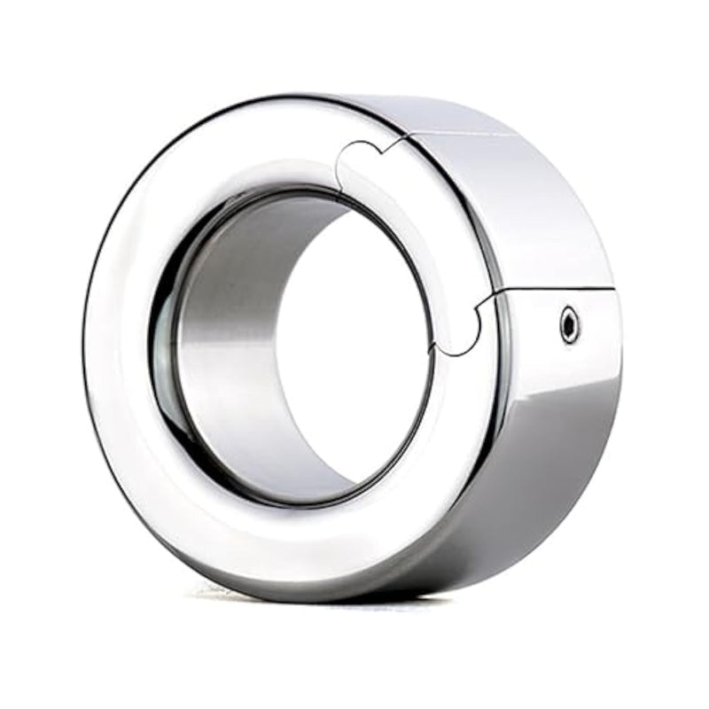 Stainless Steel Male Penis Ring Metal Smooth Gravity Bondage Rooster Ring,Scrotum Stretcher Delay Ejaculation Lasting Erection Bdsm Sex Toy For Men (M)