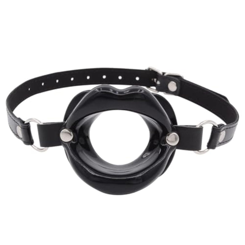 1Pcs Silicone Lips Mouth Gag For Adult Play,Open Mouth Gag For Woman,Slave Restraints Ballgag,Bedroom Bdsm Toys Ball Gag O Ring For Extreme Love,Sm Sex Toys For Couples Flirt Fetish (Black)
