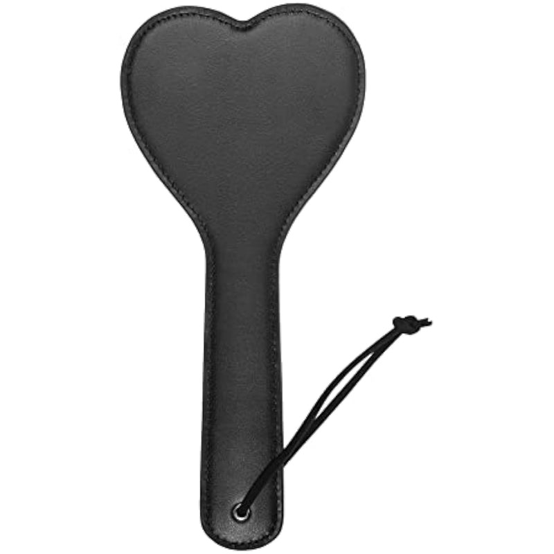 Sm Spanking Sexual Wide Paddle, 11.2Inch Faux Leather Heart Sex Toys For Bdsm Cosplay