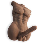 Solid Sex Dolls Realistic Human Torso Masturbation Dildo Love Dolls Women For Men (Brown Sex Doll, Silicone)