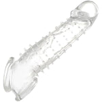 Penis Enlargement Sleeve Cock Sleeves - Penis Extender Enlarger Reusable Textured Sheath Adult Sex Toys Elastic Cock Ring Girth Enhancer For Men Female Couple Pleasure