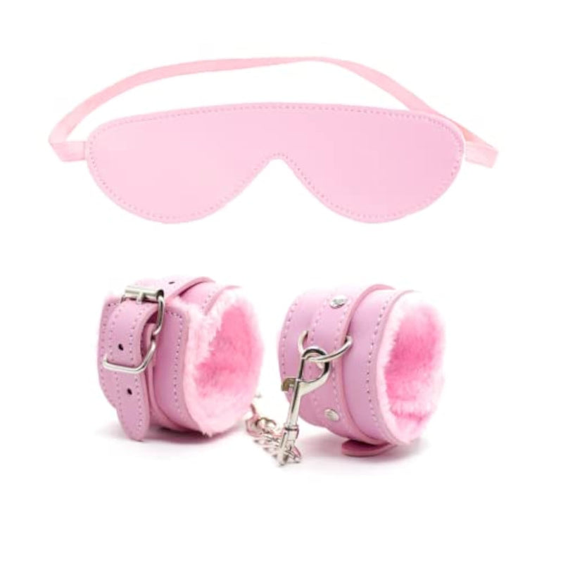 Bdsm Plush Blindfold Sleep Mask Wrist Ankle Cuffs For Couples Bondage Adjustable Handcuffs