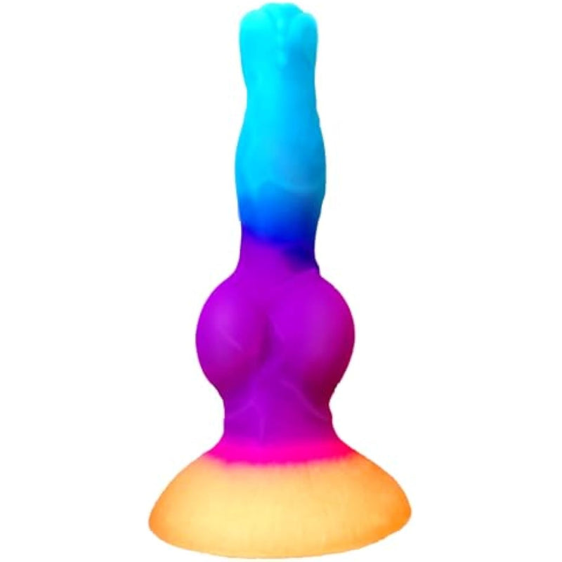 ?8.66 Inch Simulated Silicone Dog Dick Dildo With Powerful Suction Cups, Giant Realistic Anal Dildo Toy, Glow In The Dark Dildo, G-Spot Stimulation For Men, Women, Couples And Homosexuals