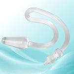 34.24 In Extral Long Anal Plug Tpe Double Heads Analplug Double-Ended Dildos With Different Shape Heads Soft And Flexible Adult Sex Toys For Women Men Couple (Transparent)