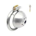 Metal Chastity Cage With Catheter Sex Toys Small Cock Cages With Invisible Locks And 2 Keys Male Chasity Devices For Bondage Of Men'S Penises Stainless Steel Penis Lock (1.57In,A)