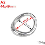 Stainless Steel Metal Cock Ring Metal Penis Ring,Arc Ring Delay Ring Male Metal Ball Scrotum Stretcher Delay Ejaculation Lasting Erection (A2:44X49Mm)