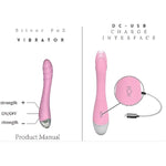 Pastel Pink G Spot Vibrator with 10X Vibrations frequencys - Pink Vibrator - G spot Vibrator - Female vibrate - Sexual Vibrator - Vibrating Dildo for Women - Pleasure for Women - Rose Vibrator.